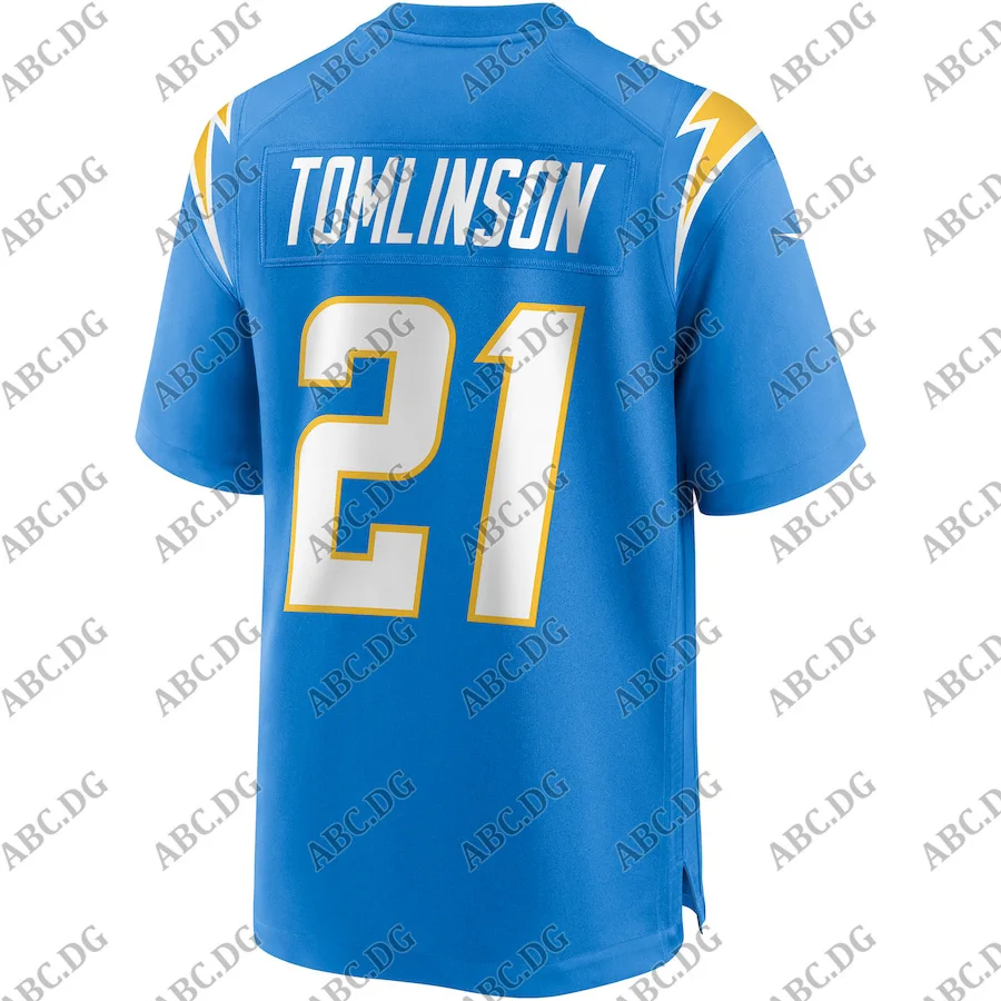 

Customized Stitch Jersey Men Women Kid Youth Los Angeles LaDainian Tomlinson Powder Blue Game Retired Player Jersey