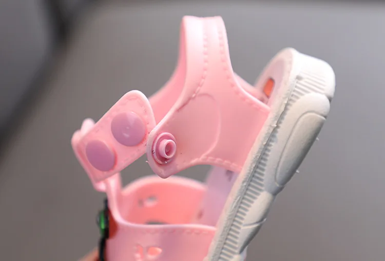 

2021 Summer Baby Sandals Girls Cherry Closed Toe Toddler Infant Kids Princess Walkers Baby Little Girls Shoes Sandals Size 19-28