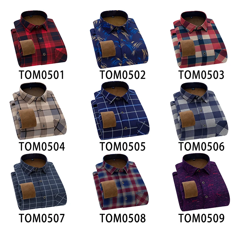 

winter warm long-sleeved shirts flannel plaid shirts thickened warm and comfortable shirts large size shirts