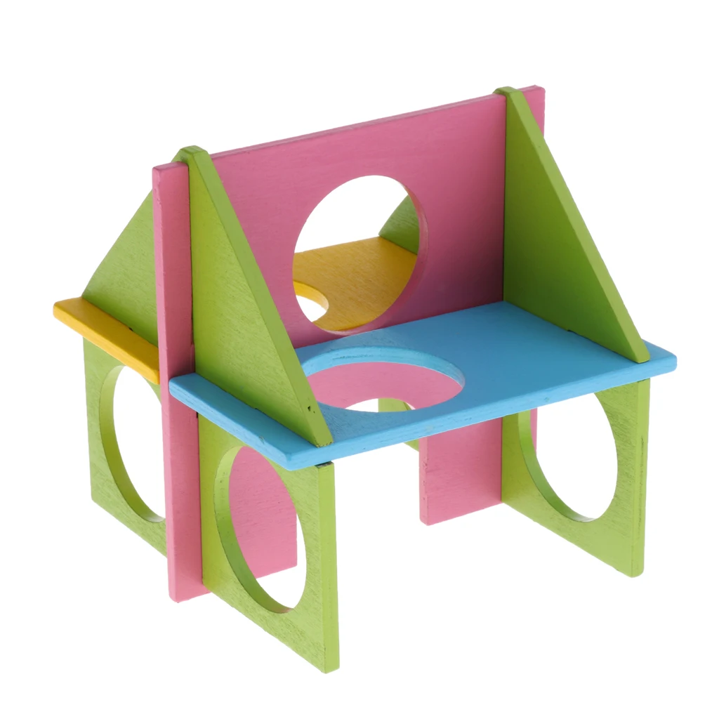 Деревянная игрушка для хомяка забавная натуральная спортивная площадка