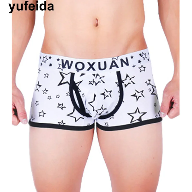 

Mens Underwear Boxers Cueca Masculina Low Rise Cotton Boxer Shorts Trunks Breathable Underpants Gay Male Panties Penis Pouch