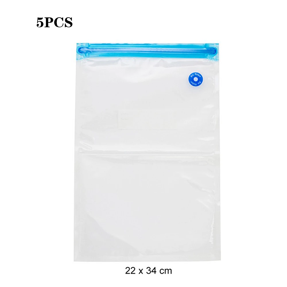 Вакуумные пакеты для хранения 5 шт./компл. прозрачные экономии места герметичные