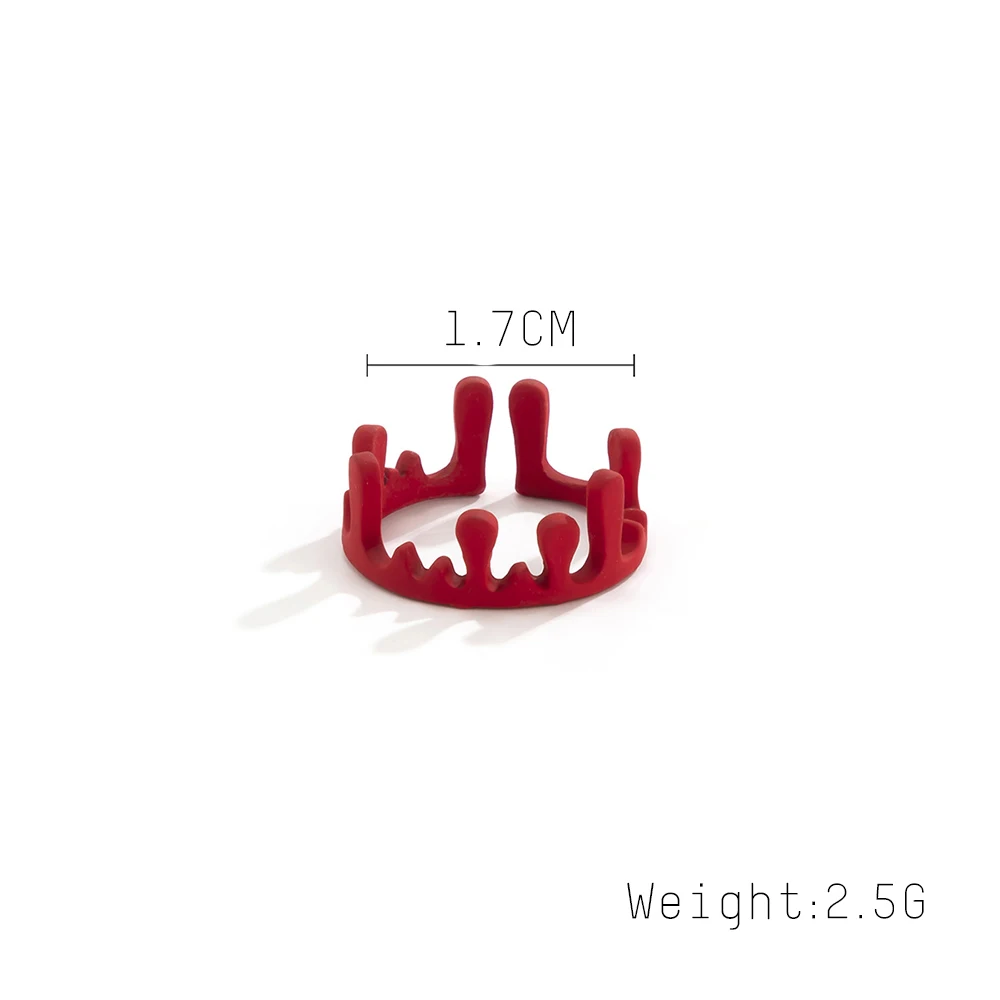 Крутое кольцо SRCOI в форме короны на Хэллоуин вампира гот панк кровь красные