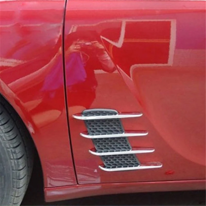 1 пара акула жабры Впускной вентиляционный автомобиль наклейка для ноутбука