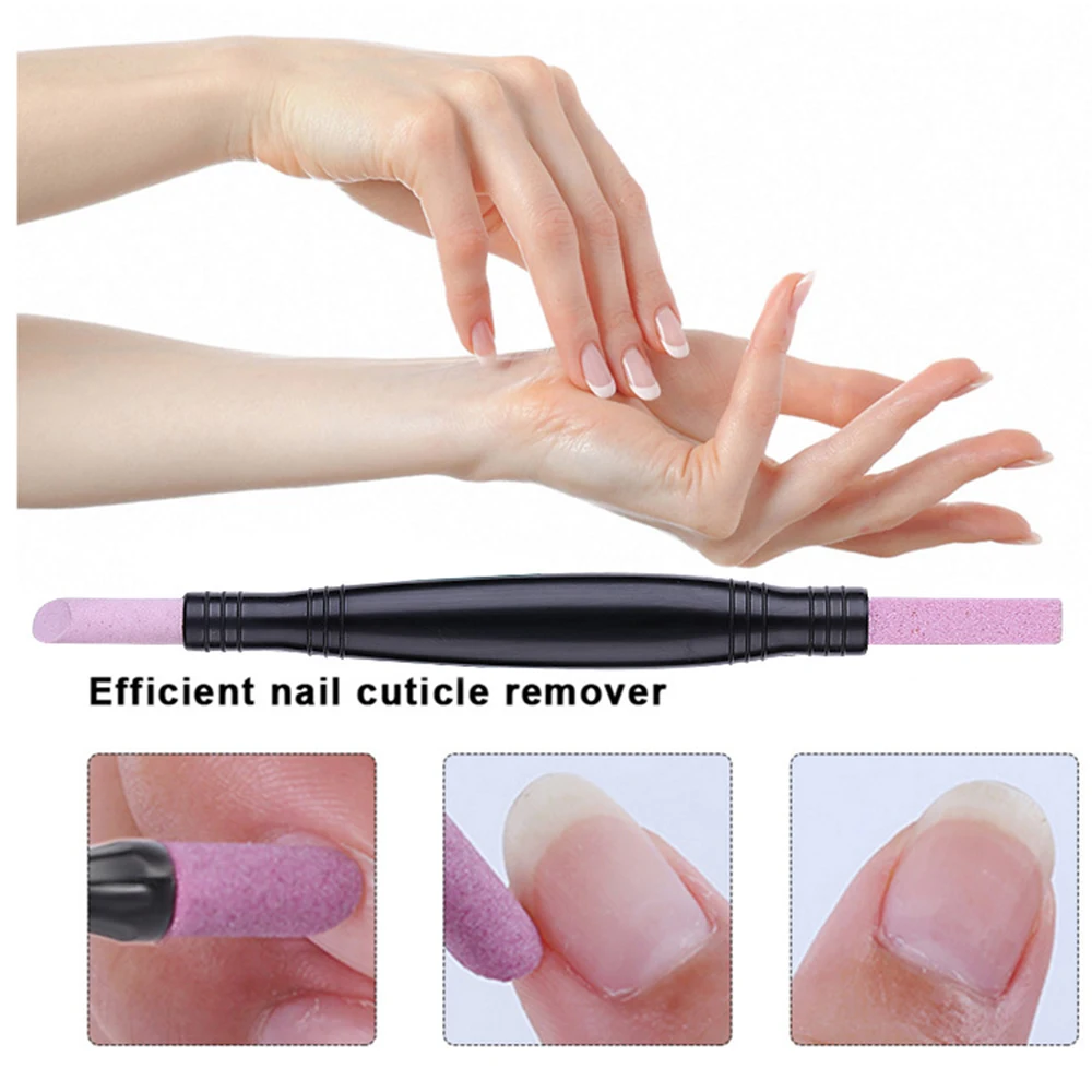 

Double-end Nail Quartz Peeling Polishing Stick Grinding Rods Reusable Remove Cuticle Hangnails Exfoliator Nail Care Tool