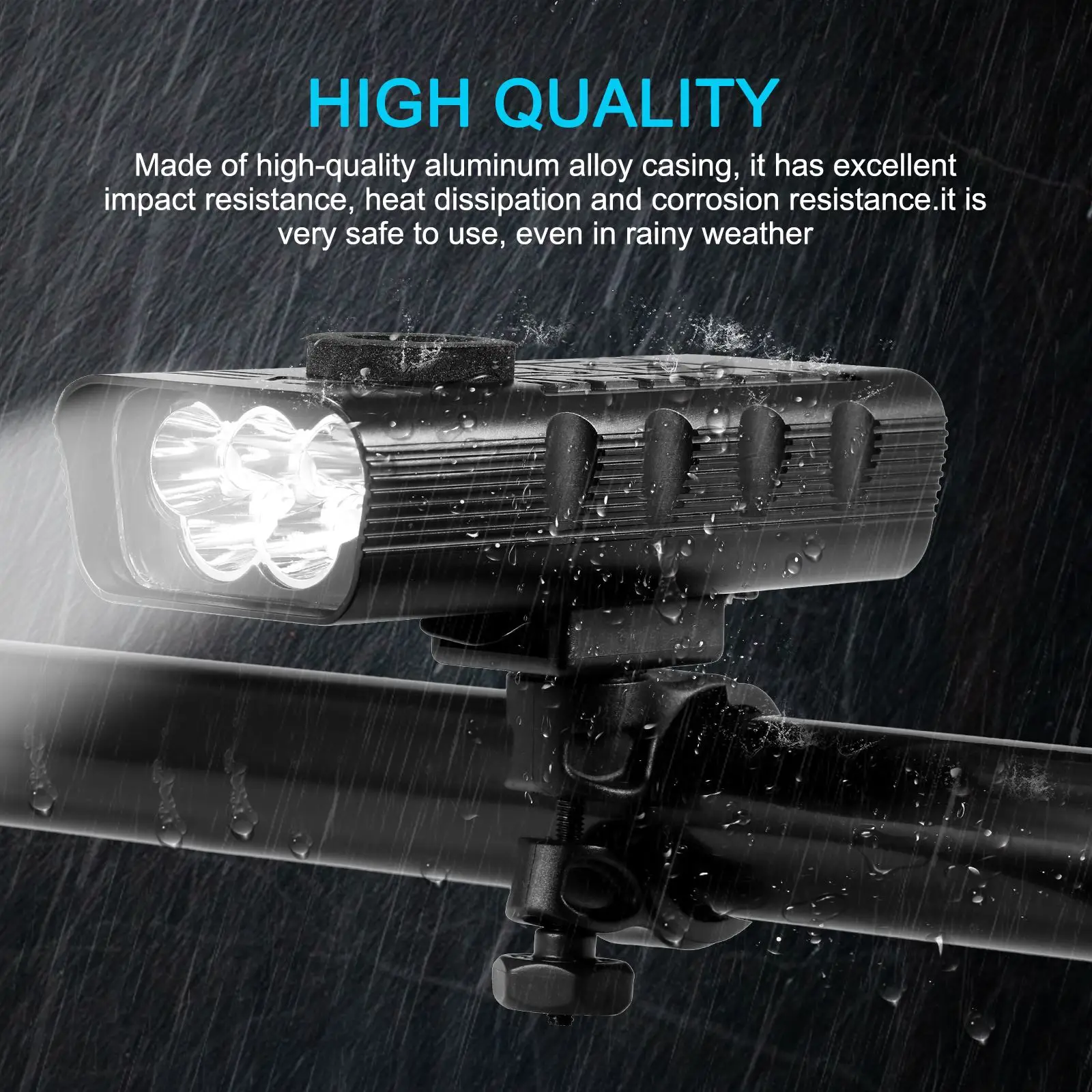 

Bike Light USB Rechargeable Bike Headlight 5 LED Super Bright Bicycle Front Lights Back Rear Light