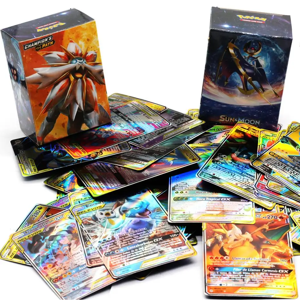 2021 новые карты Pokemon в испанском стиле команда GX VMAX тренажер энергия игра