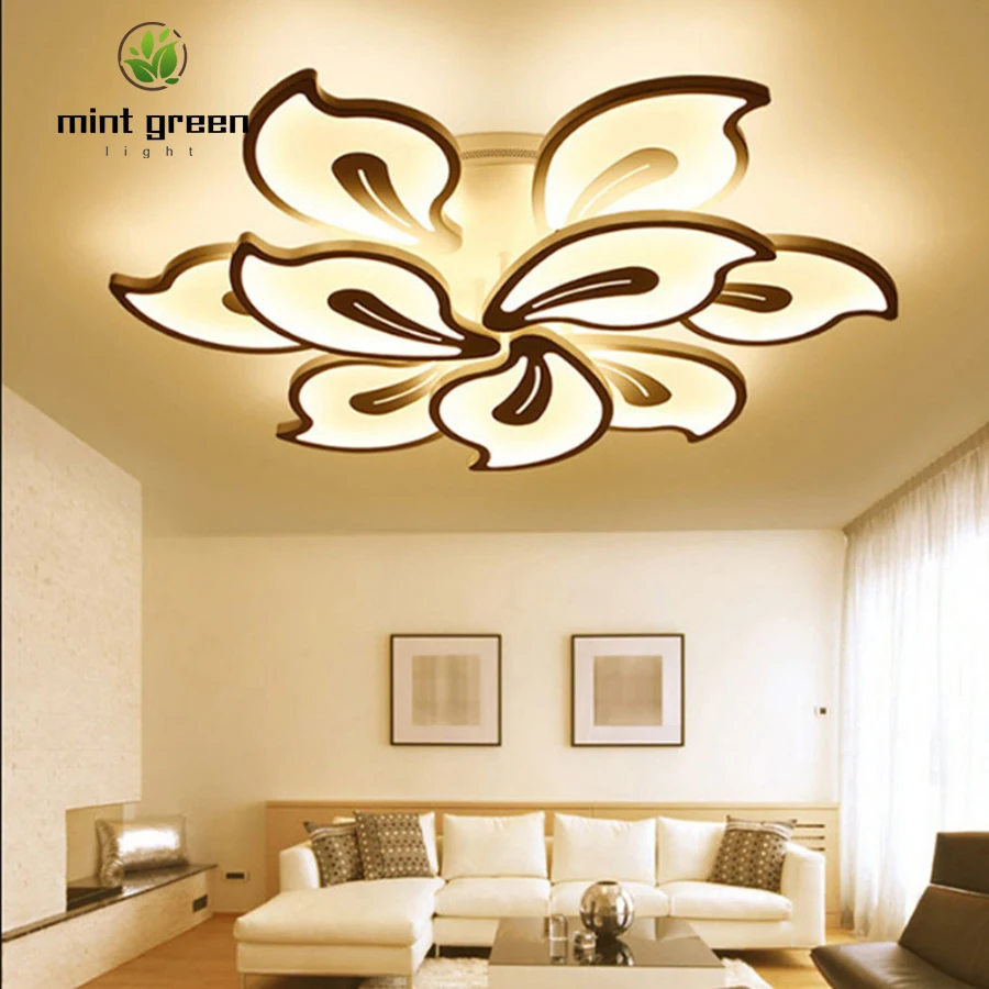 Современные светодиодные люстры акриловые светильники с железным каркасом для