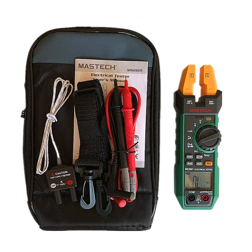 Mastech MS2601 цифровой измеритель переменного/постоянного тока 12 мм с диодами