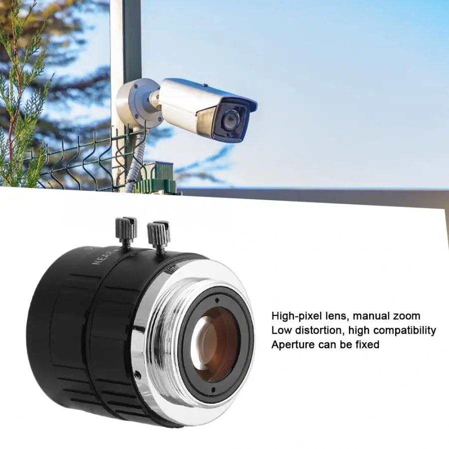 35 мм 5MP 2/3 Ручная настройка апертуры C-Mount объектив камеры безопасности CCTV |