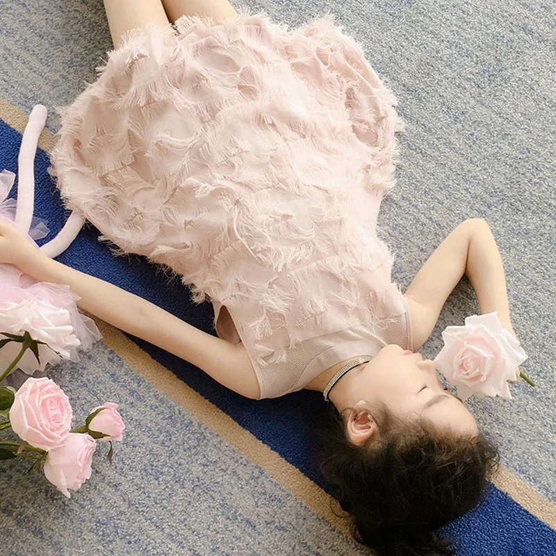 Летнее платье для девочек новинка 2021 шифоновое Сетчатое в стиле принцессы с