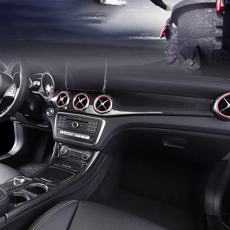 

Car Center Console Water Cup Holder Panel Decoration ABS For Mercedes Benz GLA CLA A Class W176 2013-2018 Interior Accessories