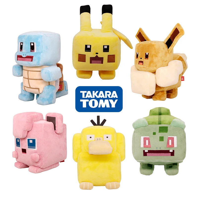 

Takara Tomy Pokemon Plush Doll Pikachu Eevee Squirtle Jigglypuff Psyduck Bulbasaur Stuffed Toy Charmander Snorlax Kids Gifts