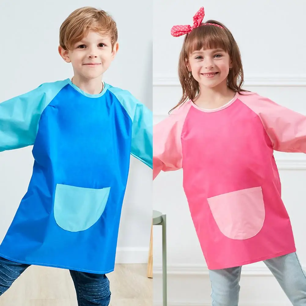 

Art Aprons Learning Education Interesting Toys Waterproof Painting Apron Portable Birthday Gift Kids Children Smock Long Sleeve