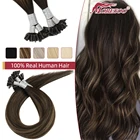 Наращивание человеческих волос Moresoo U Tip, 1 глокон, машинка для наращивания волос Remy, бразильские накладные ногти, кератин, горячая мода, прямые натуральные волосы