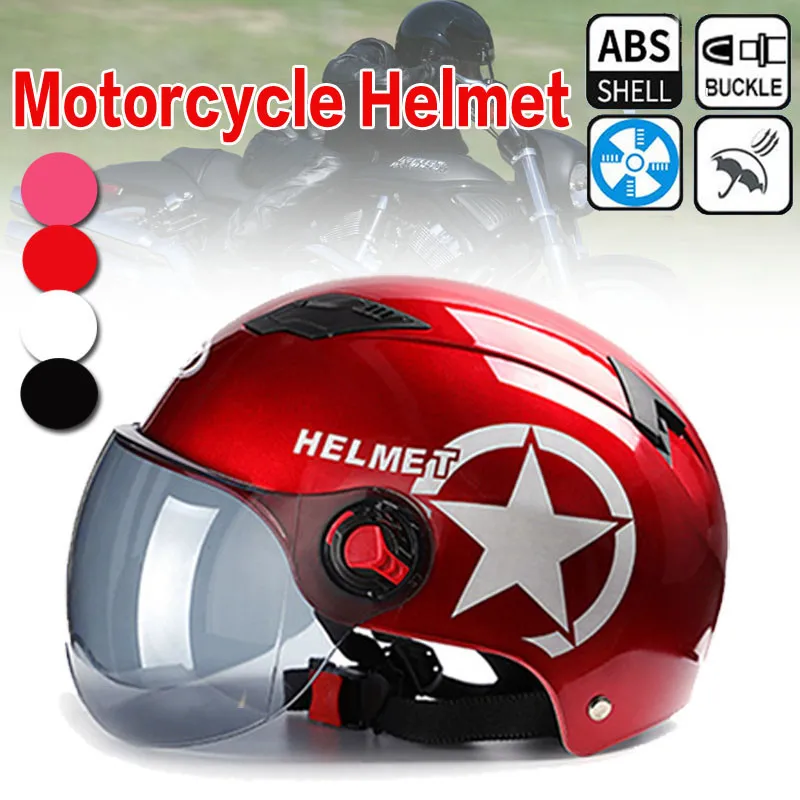 Motorcycle Helmet Scooter Bike Open Face Half Baseball Cap Anti-UV Safety Hard Hat Motocross Multiple Color Protect | Автомобили и