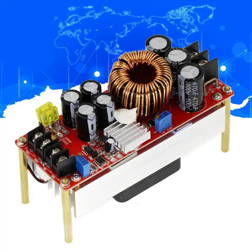 

1500W 30A DC-DC Boost Converter Step-up Boost Module To DC12-90V DC10-60V Cooling Fan With V2V6