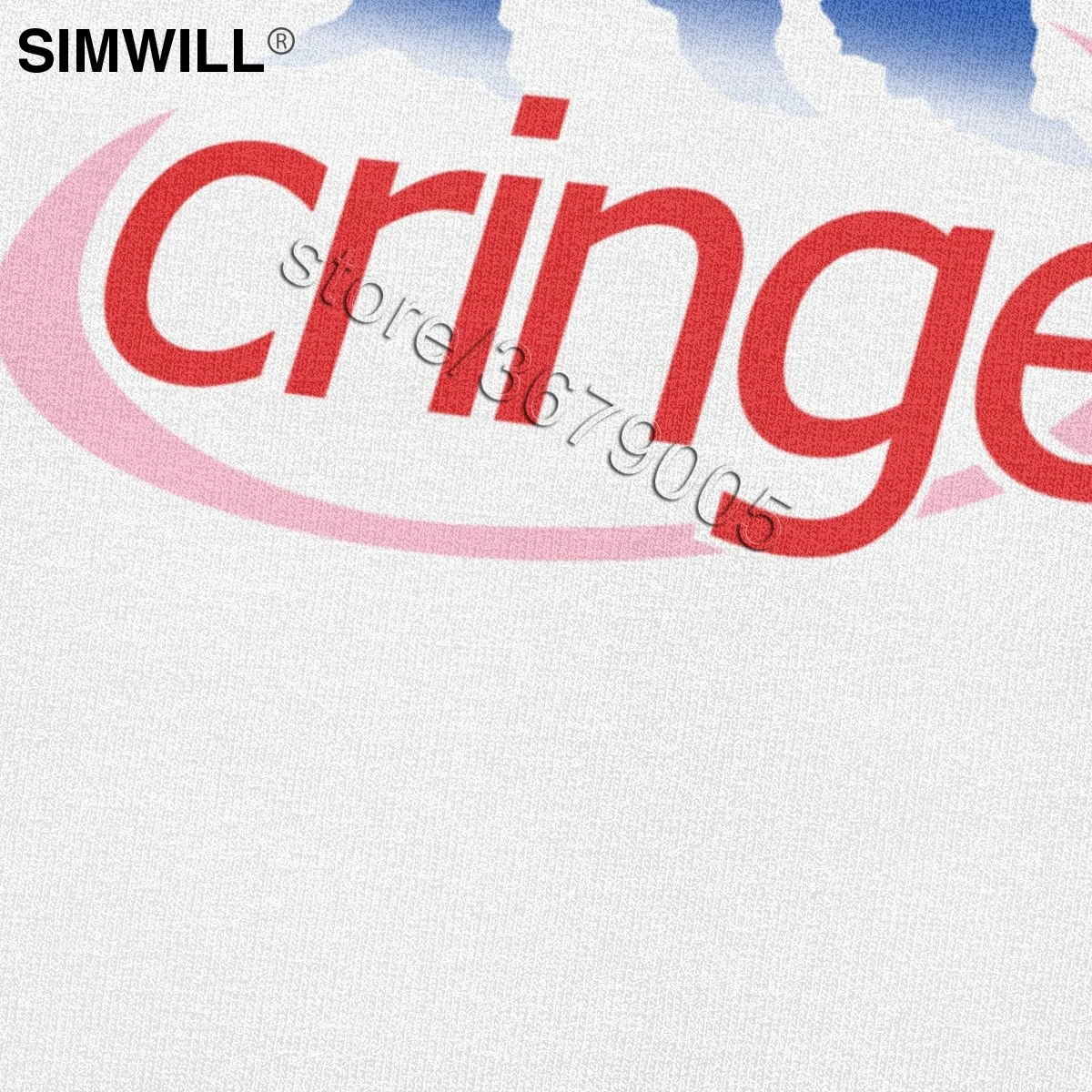 Классический городская мода футболка для мужчин хлопок Cringe воды Летняя одежда с