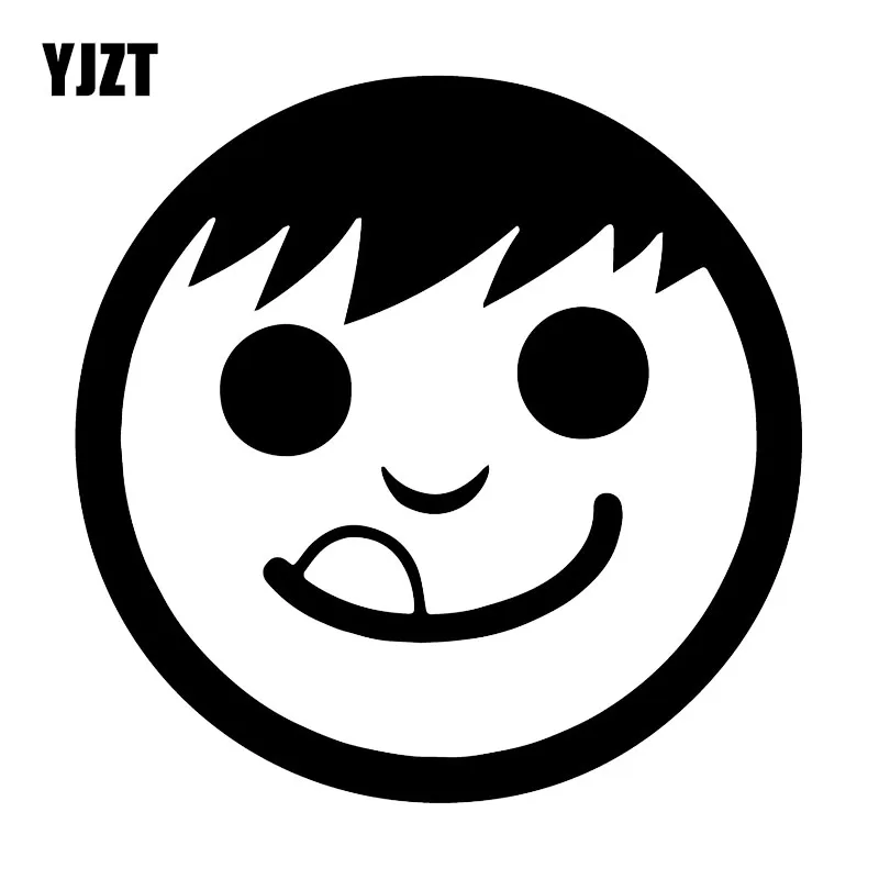 

YJZT 15X15CM Tongue Out Face Funny Window Decoration Car Sticker Vinyl Decals C25-1094