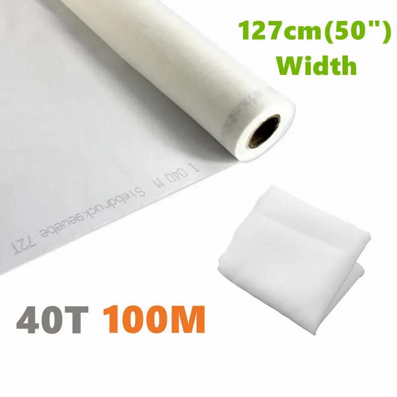 

1 Yards 40T 100M Polyester White Silk Screen Printing Mesh Fabric Filter Net