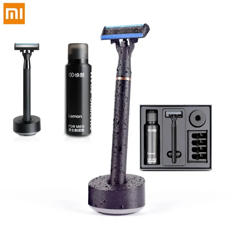 Оригинальный xiaomi Huanxin Мужская бритва для бритья с ароматом лимона магнитная