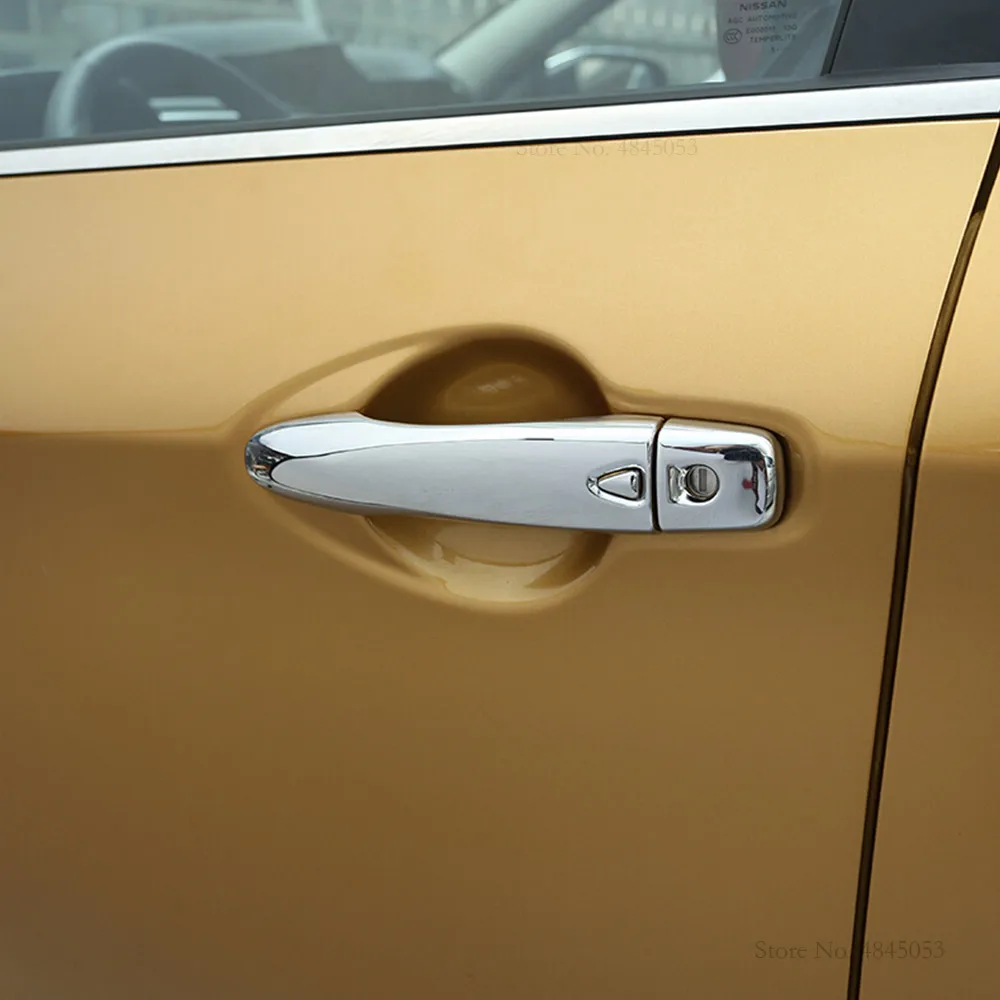 Авто часть ABS Хромированная дверная ручка крышка с умным отверстием для ключей