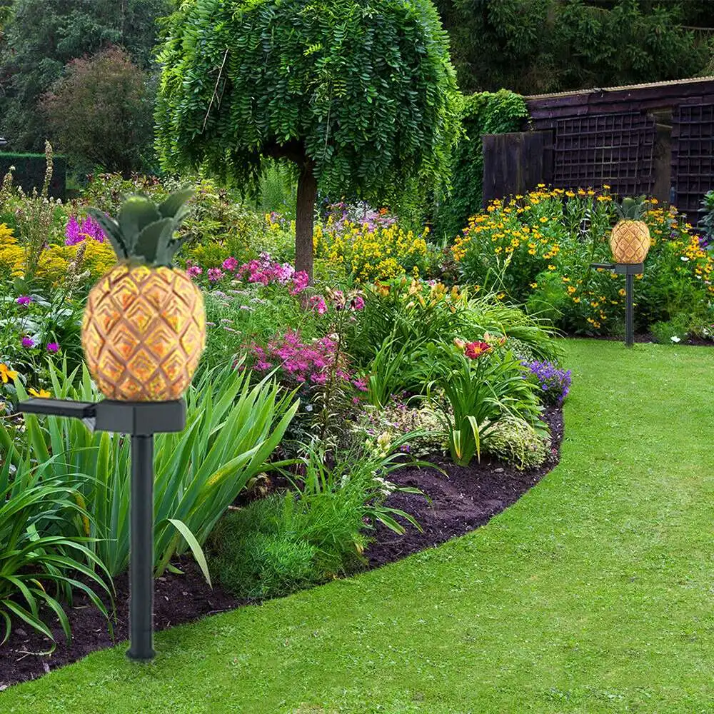 

Solar Powered Garden Led Lights Lawn Ornament Waterproof Pineapple Lawn Landscape Light Garden Yard Accessories