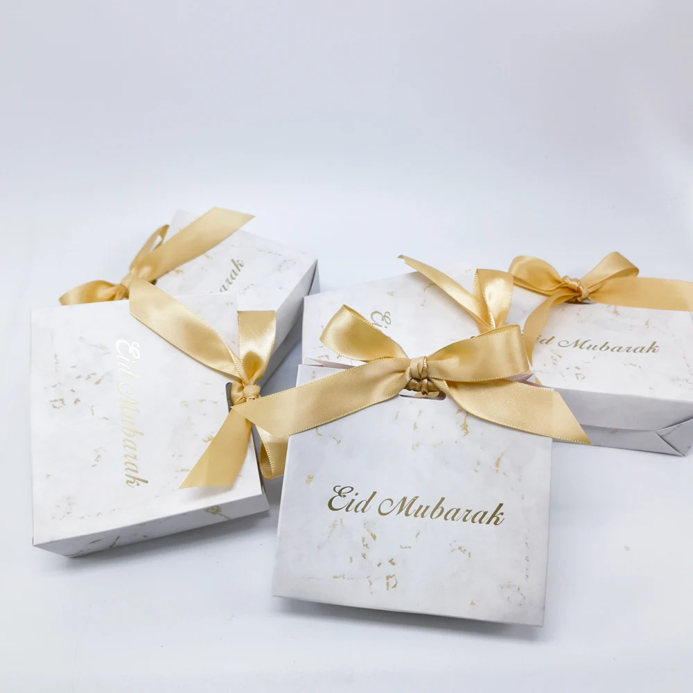 

Eid Mubarak Candy Box Set Marble Paper Gift Bag