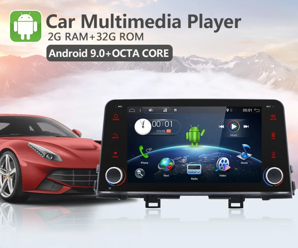 Bosion Android 9,0 Octa Core автомобильный DVD подгонка GPS KIA Picanto Morning Автомобильный плеер навигация GPS радио