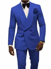 Hot Selling Slim Fit Floral Men's Double Breasted 2 Pieces Suit Men Wedding Suits Groom Tuxedos Terno Prom Party Best Man Blazer (3)
