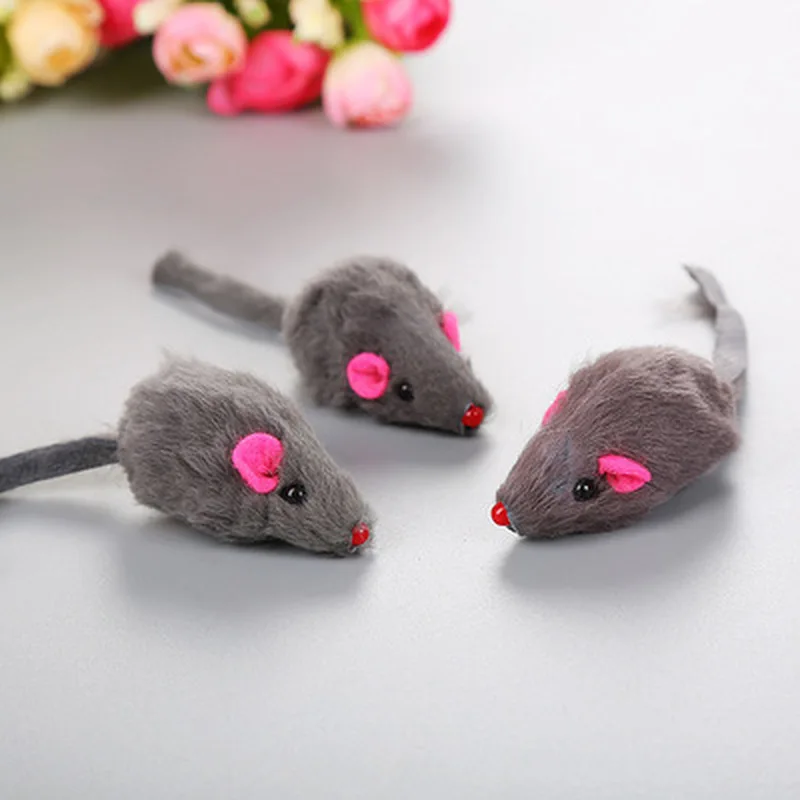 5 шт. ложная мышь кошка игрушки для домашних животных длинношерстный хвост мыши