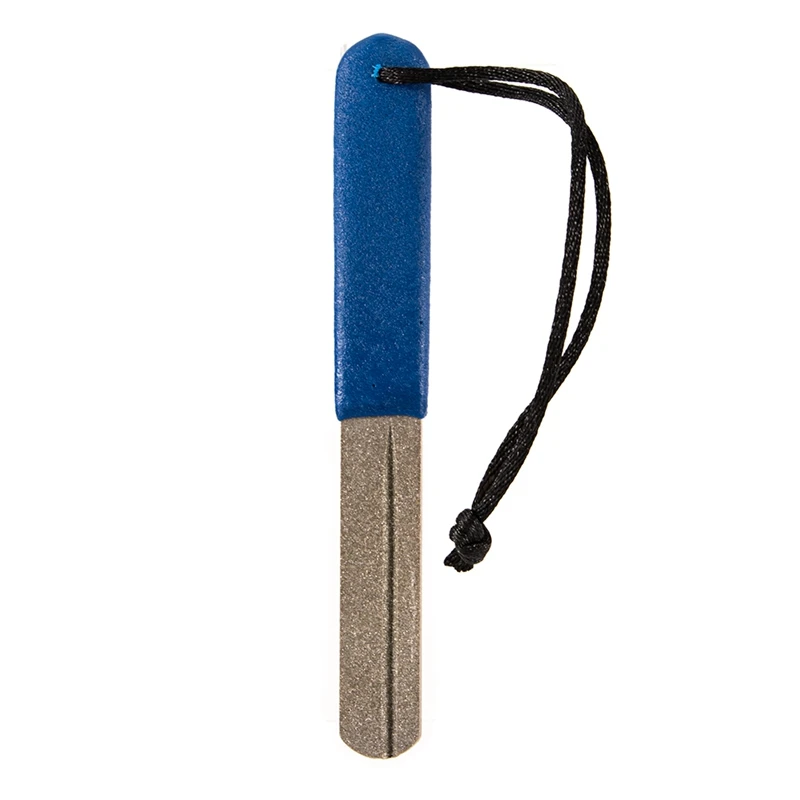 

Fishhook Sharpener Single Groove Diamond File With Handle Fishing Hook Sharpening Tool Accessory Easy To Use