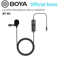 boya by m1 universal clip on lavalier condenser broadcast microphone for canon dslr camcorder iphone smartphone video vlog