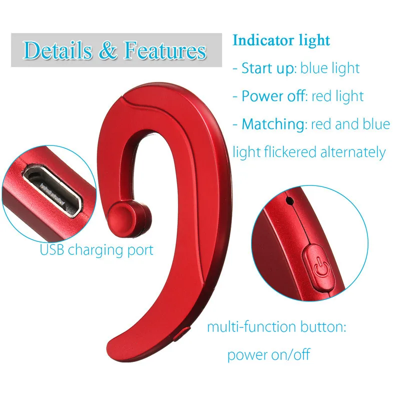 Беспроводные наушники с костной проводимостью стерео активным шумоподавлением