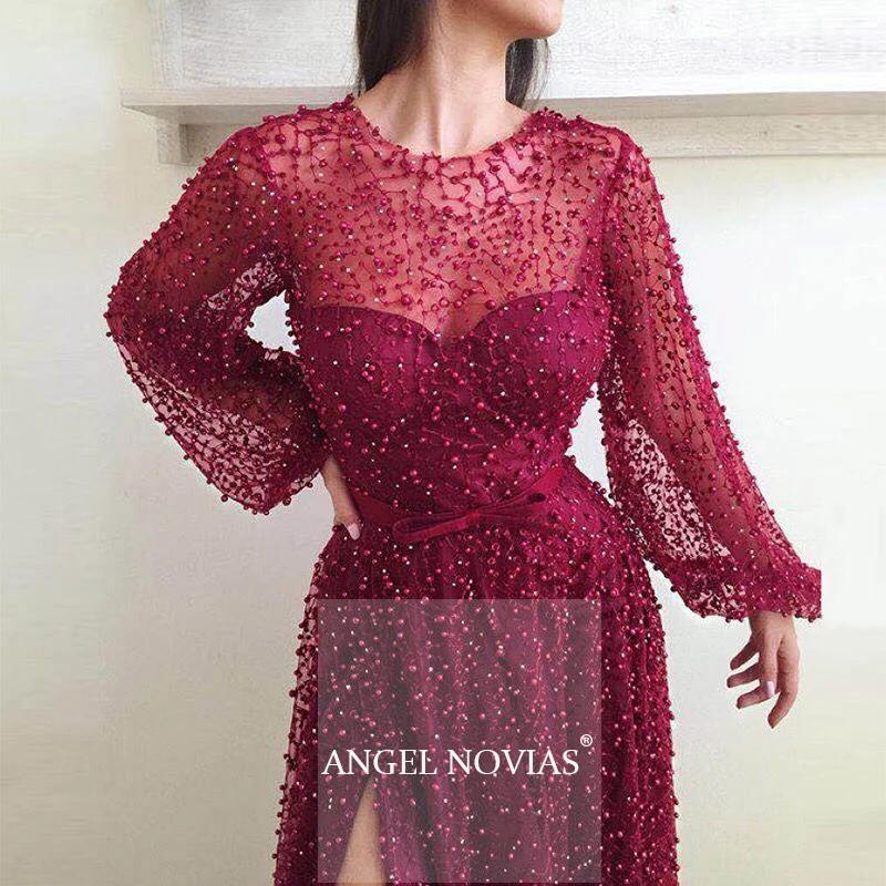 Элегантные женские вечерние платья с длинным рукавом 2021 высококачественные