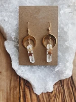 aura quartz moonstar giftdangle earringspagan gift wicca jewelry