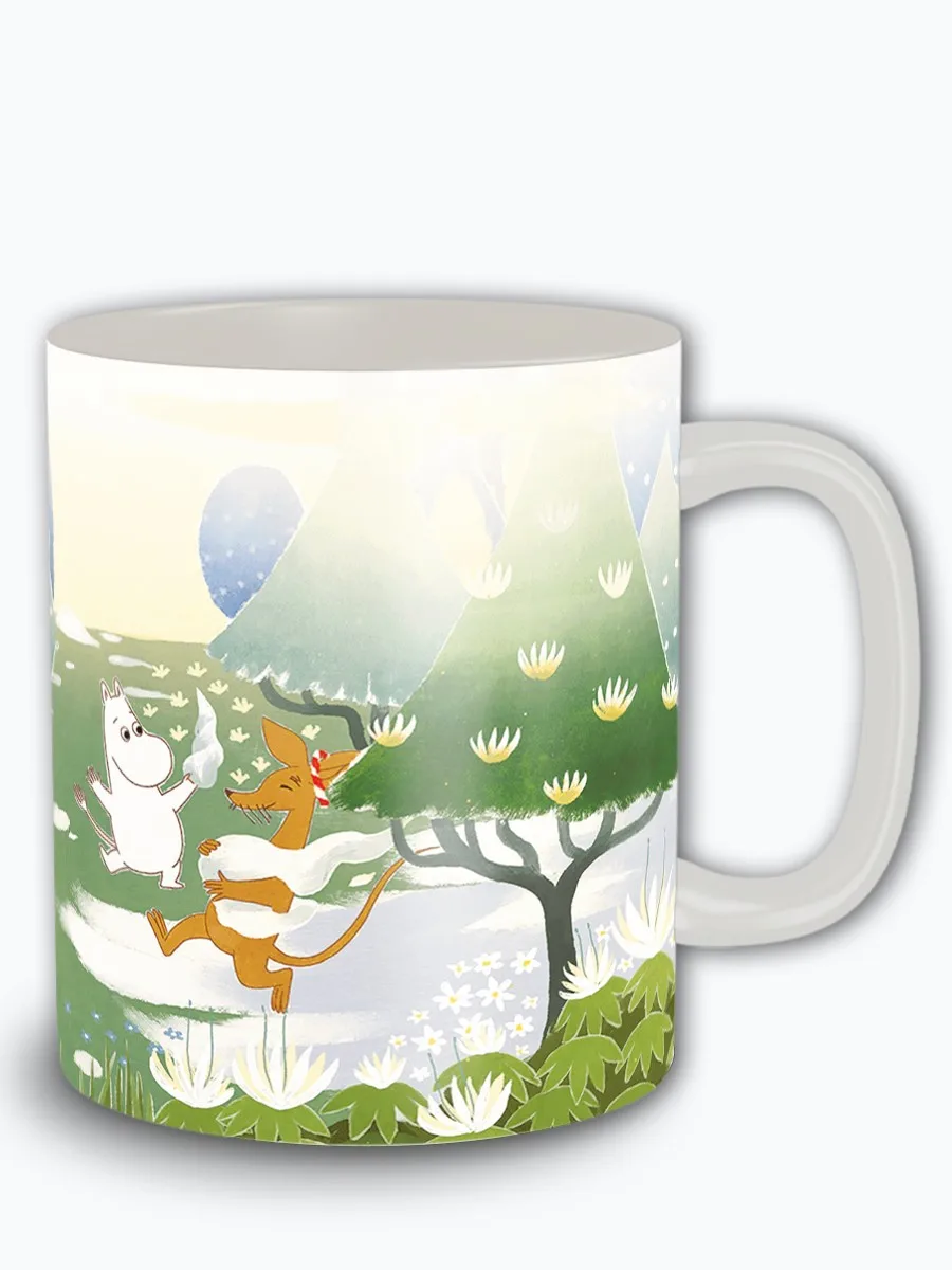 Sparkling White cartoon Moomin Troll Moomin-6733 mug cup Pialat for tea coffee water | Mugs