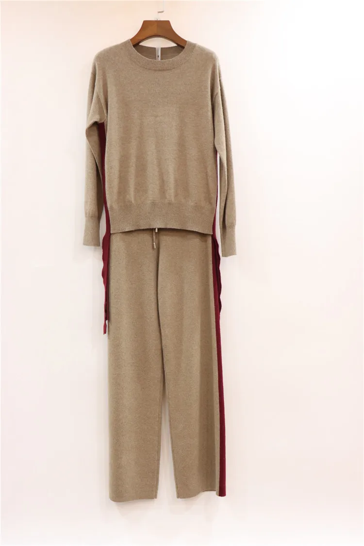 30% шерсть + 45% кашемир вязаные теплые костюмы бандажный кашемировый шерстяной