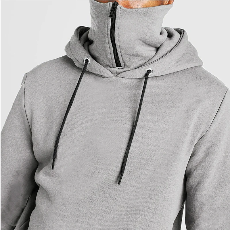 

2021 Hot Men's Hooded Masks Zipper Hoodies Solid Color Hoodies Autumn Winter Hip Hop Hoodie Male Long Sleeve Streetwear M-3XL