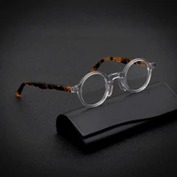 high quality acetate creative round glasses frames for men women vintage optical prescription eyeglasses handmade retro eyewear