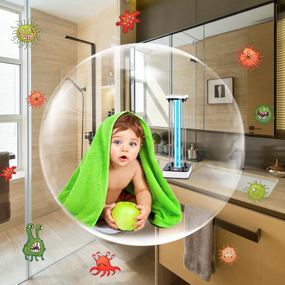 

UV Home Sterilization lamp 110V / 220V Timing Remote Control 36W Mobile UV Light Bedroom Bathroom Indoor Except Mite UV Lights