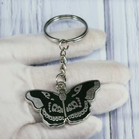 harry styles black enamel color inspired butterfly tattoo cute cartoon anime keychain jewelry for women accessories gift