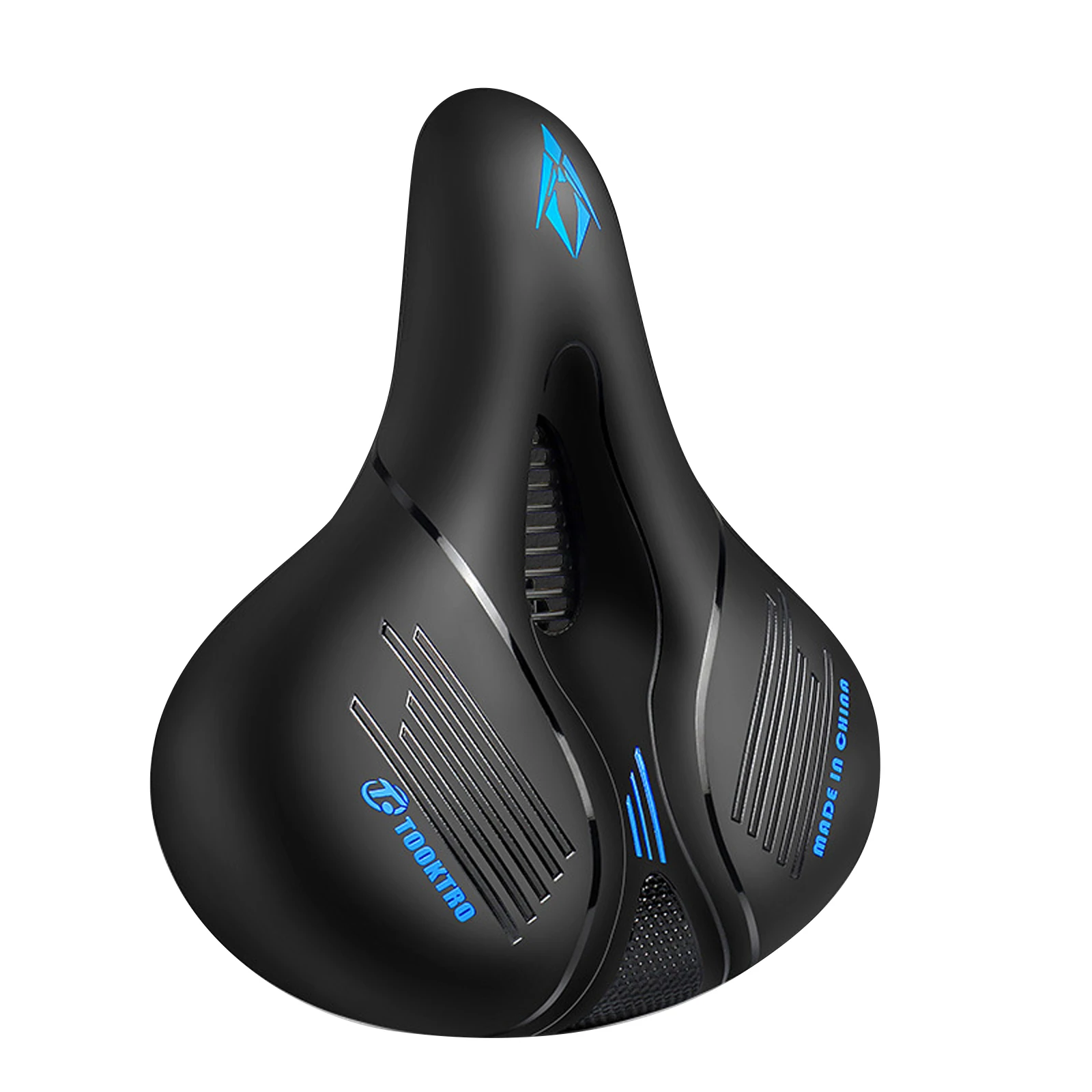 

Mountain Bike Saddle Cushion, Spherical Shock Absorber with Bright Reflective Strip Air Duct Design Universal Cycling Equipment