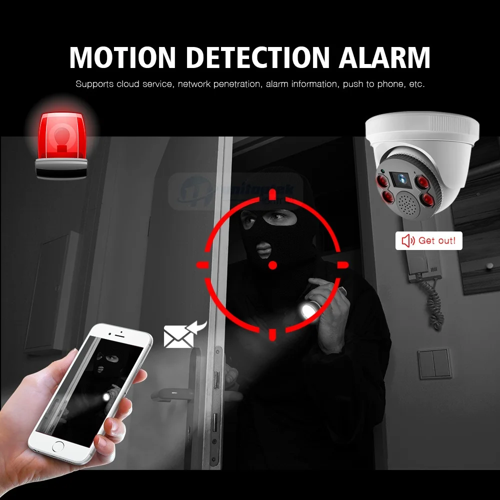 HD 1080P WIFI IP Camera Audio Record 2.0MP Wireless Onvif Night Vision Indoor Dome 2-Way P2P APP iCsee | Безопасность и защита