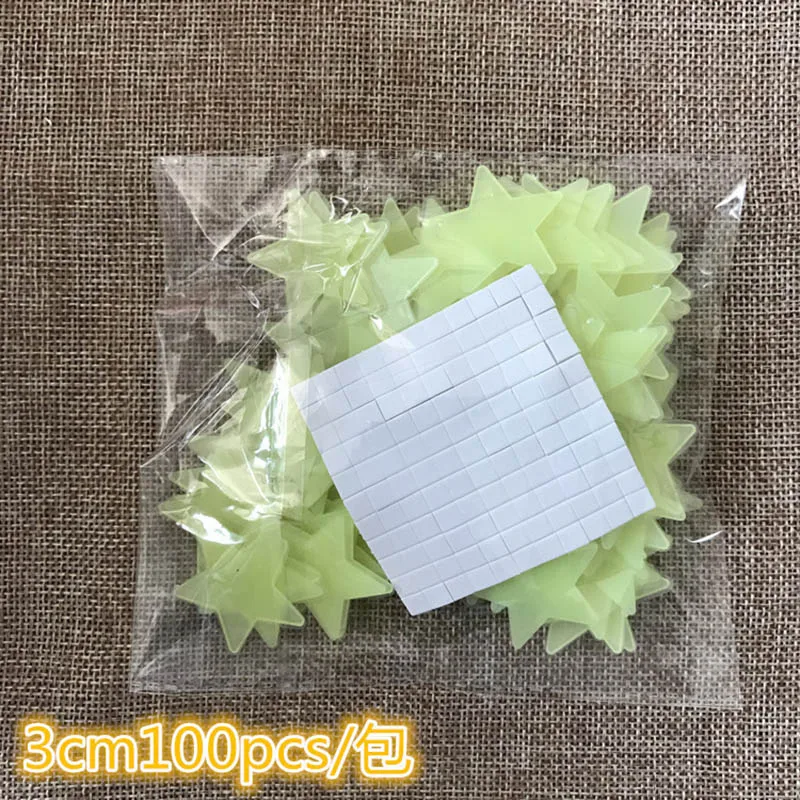 40/50/100 шт 3D светящиеся наклейки Декор для дома со звездами и наклейки с Луной для вечерние год украшения Рождественская наклейки