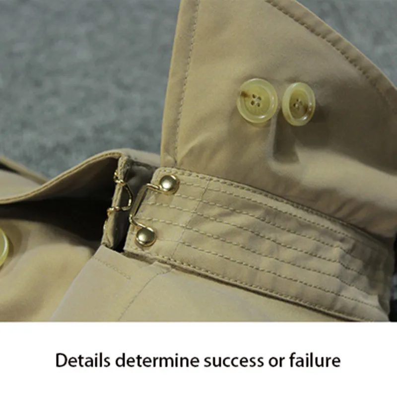 Женская ветровка до колен тонкая черная в британском стиле средней длины весна