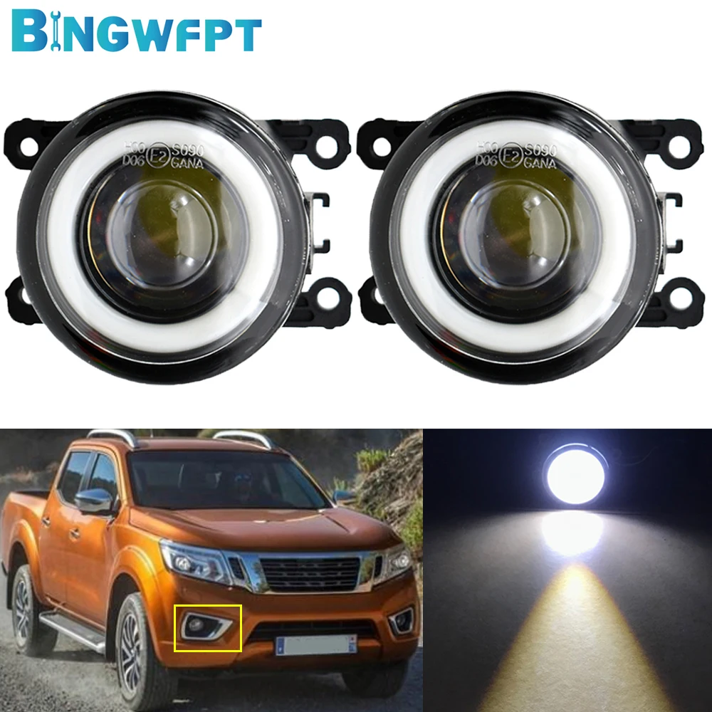 

Angel Eye For Nissan Navara Note Pathfinder Pixo Armada Interstar Car H11 LED 12V Fog Lamp Assembly DRL Fog Light