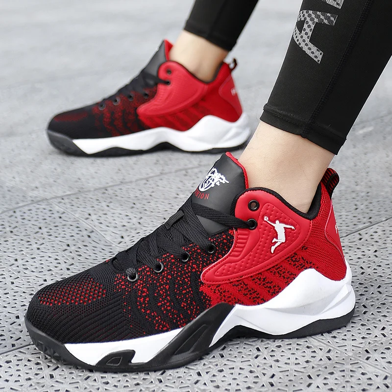 Мужские легкие баскетбольные кроссовки дышащие Нескользящие на шнуровке