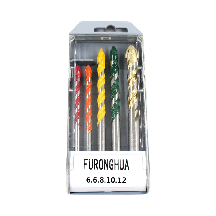 

5PCS Cemented Carbide Drill Bit Set Ultimate Spiral Drill Bits Twist Drill Bits -Multifunctional Ceramic Glass Hole Working Sets