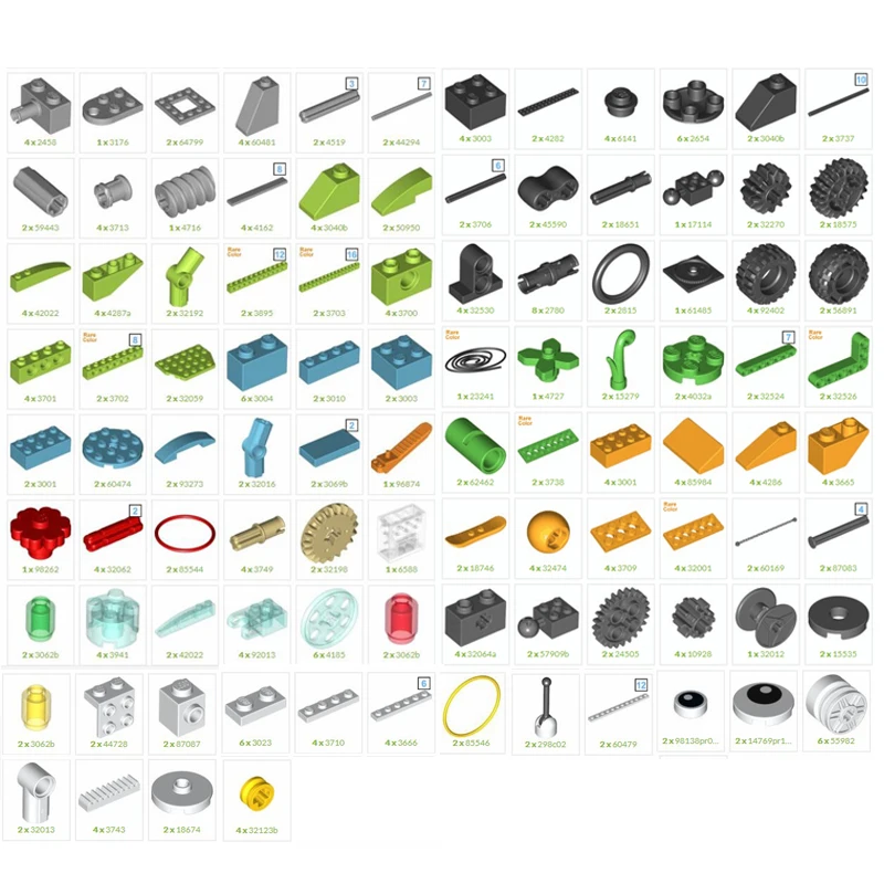 276 шт./компл. MOC развивающие строительные блоки кирпичи технические балки